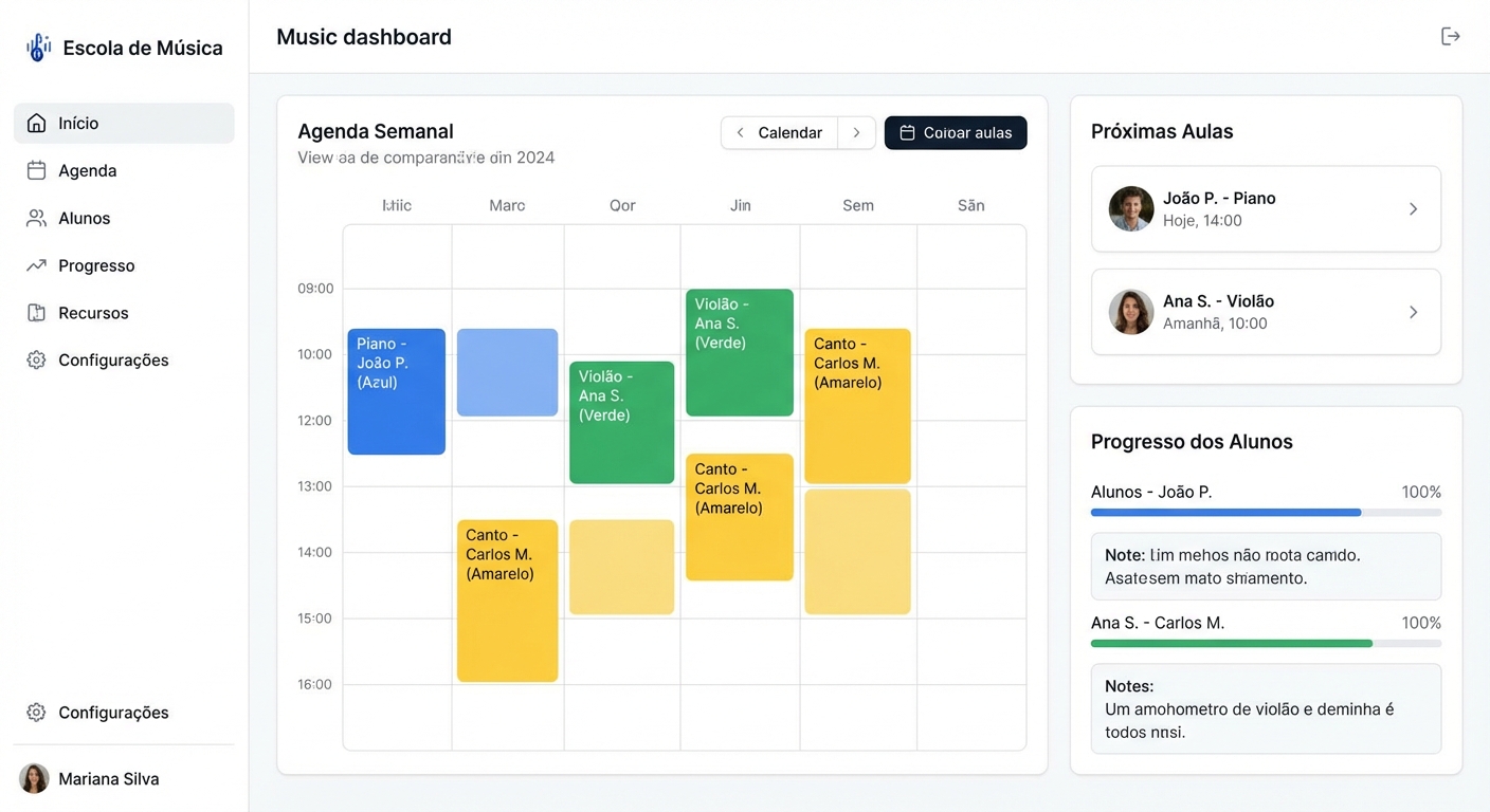 Dashboard do Professor